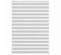 vidaXL Store zèbre gris clair largeur du tissu 150,9 cm polyester, store à enrouleur zébré, store zébré pour fenêtre, store 4014506