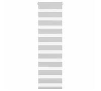 vidaXL Store zèbre à enrouleur – Gris clair – Polyester – Largeur tissu 35,9 cm