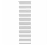 vidaXL Store zébré 45x150 cm Gris clair Polyester - Largeur du tissu 40,9 cm