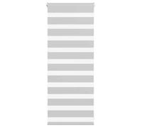 vidaXL Store zèbre gris clair largeur du tissu 60,9 cm polyester, store à enrouleur zébré, store zébré pour fenêtre, store 4014410