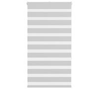 vidaXL Store zèbre Gris Clair Largeur du Tissu 80,9 cm Polyester, Store à Enrouleur zébré, Store zébré pour fenêtre, Store zébré pour vitre