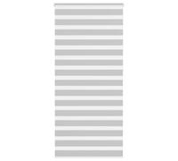 vidaXL Store zèbre Gris Clair Largeur du Tissu 90,9 cm Polyester, Store à Enrouleur zébré, Store zébré pour fenêtre, Store zébré pour vitre