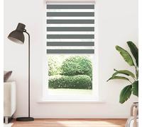 vidaXL Store zébré gris foncé 105x200 cm Largeur du tissu 100,9 cm Polyester