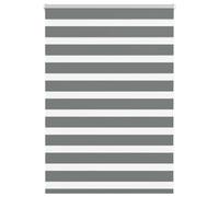 vidaXL Store zèbre à enrouleur 115x100 cm Gris foncé Polyester Largeur tissu 110,9 cm