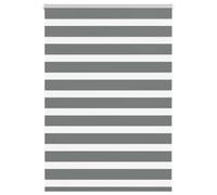 vidaXL Store zèbre à enrouleur 115x100 cm Gris foncé Polyester Largeur tissu 110,9 cm