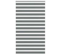 vidaXL Store zèbre Gris foncé Largeur du Tissu 130,9 cm Polyester, Store à Enrouleur zébré, Store zébré pour fenêtre, Store zébré pour vitre