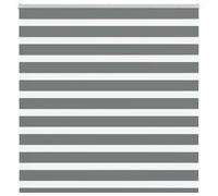 vidaXL Store zèbre Gris foncé Largeur du Tissu 135,9 cm Polyester, Store à Enrouleur zébré, Store zébré pour fenêtre, Store zébré pour vitre