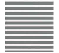 vidaXL Store zèbre gris foncé largeur du tissu 140,9 cm polyester, store à enrouleur zébré, store zébré pour fenêtre, store 4014114