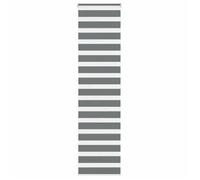 vidaXL Store zèbre Gris foncé Largeur du Tissu 50,9 cm Polyester, Store à Enrouleur zébré, Store zébré pour fenêtre, Store zébré pour vitre