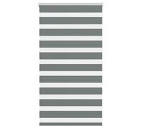 vidaXL Store zèbre Gris foncé Largeur du Tissu 85,9 cm Polyester, Store à Enrouleur zébré, Store zébré pour fenêtre, Store zébré pour vitre