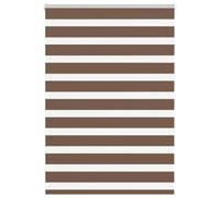 vidaXL Store zèbre Marron 110x150cm Largeur du Tissu 105,9cm Polyester, Store à Enrouleur zébré, Store zébré pour fenêtre, Store zébré pour vitre