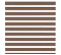 vidaXL Store zèbre Marron 145x150cm Largeur du Tissu 140,9cm Polyester, Store à Enrouleur zébré, Store zébré pour fenêtre, Store zébré pour vitre
