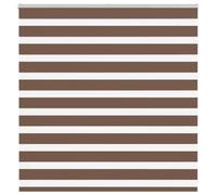 vidaXL Store zèbre Marron 150x100cm Largeur du Tissu 145,9cm Polyester, Store à Enrouleur zébré, Store zébré pour fenêtre, Store zébré pour vitre