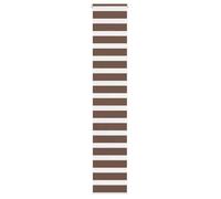 vidaXL Store zèbre marron 50x200 cm largeur du tissu 45,9 cm polyester, store à enrouleur zébré, store zébré pour fenêtre, 4014355