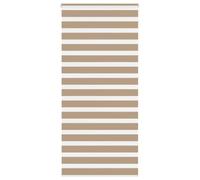 vidaXL Store zèbre Marron Sable Largeur du Tissu 110,9 cm Polyester, Store à Enrouleur zébré, Store zébré pour fenêtre, Store zébré pour vitre