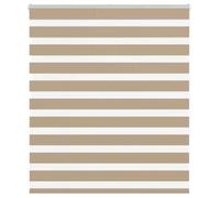 vidaXL Store zèbre à enrouleur Largeur tissu 130,9 cm Polyester Marron sable