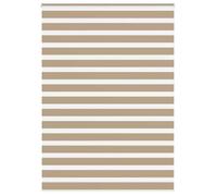 vidaXL Store zèbre marron sable largeur du tissu 160,9 cm polyester, store à enrouleur zébré, store zébré pour fenêtre, 4014612