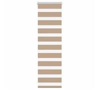vidaXL Store zèbre marron sable largeur du tissu 40,9 cm polyester, store à enrouleur zébré, store zébré pour fenêtre, store 4014510