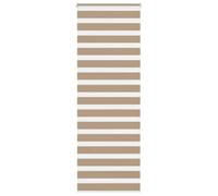 vidaXL Store zèbre Marron Sable Largeur du Tissu 80,9 cm Polyester, Store à Enrouleur zébré, Store zébré pour fenêtre, Store zébré pour vitre