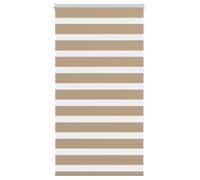 vidaXL Store zèbre marron sable largeur du tissu 85,9 cm polyester, store à enrouleur zébré, store zébré pour fenêtre, store 4014545