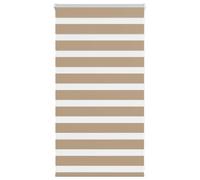 vidaXL Store zèbre Marron Sable Largeur du Tissu 85,9 cm Polyester, Store à Enrouleur zébré, Store zébré pour fenêtre, Store zébré pour vitre