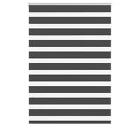 vidaXL Store zèbre à enrouleur Noir 100x100 cm Polyester Largeur tissu 95,9 cm