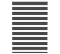vidaXL Store zèbre à enrouleur Noir 105×100 cm Polyester Largeur du tissu 100,9 cm