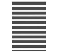 vidaXL Store zèbre à enrouleur 110x150 cm Polyester Largeur tissu 105,9 cm Noir