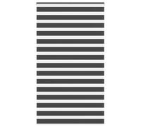 vidaXL Store zèbre Noir 125x200 cm Largeur du Tissu 120,9 cm Polyester, Store à Enrouleur zébré, Store zébré pour fenêtre, Store zébré pour vitre