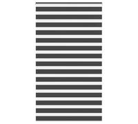 vidaXL Store zèbre Noir 125x230 cm Largeur du Tissu 120,9 cm Polyester, Store à Enrouleur zébré, Store zébré pour fenêtre, Store zébré pour vitre