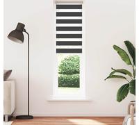 vidaXL Store zébré noir 55x200 cm Largeur du tissu 50,9 cm Polyester