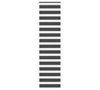 vidaXL Store zèbre Noir 65x200 cm Largeur du Tissu 60,9 cm Polyester, Store à Enrouleur zébré, Store zébré pour fenêtre, Store zébré pour vitre