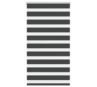 vidaXL Store zèbre 90x150 cm Polyester Largeur du tissu 85,9 cm Noir