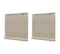 Rolgordijnen 2 st 120x160 cm bamboe natuurlijk278742