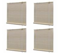 Rolgordijnen 4 st 120x160 cm bamboe natuurlijk278743