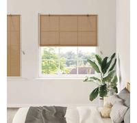 Vidaxl Stores Et Occultants Avec Des Rideaux Marron Clair Bambou