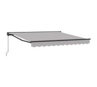 vidaXL Stores rétractables Gris Clair 3,5 x 2,5 m. Résistant aux UV et à la décoloration. en Tissu Polyester avec Un Cadre en Aluminium, Finition Poudre. À Monter au Mur. Parfait pour l'extérieur, id