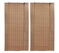 vidaXL Stores roulants en bambou 2 pcs 100x160 cm Marron