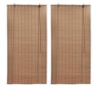vidaXL Stores roulants en bambou 2 pcs 150x220 cm Marron