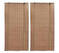 Vidaxl Stores Roulants En Bambou 2 Pcs 80x160 Cm Marron