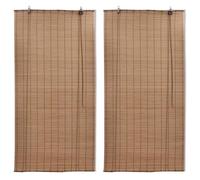 vidaXL Stores roulants en bambou 2 pcs Marron 120x220 cm