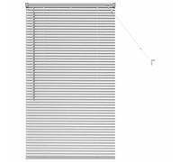 vidaXL Store de Fenêtre avec des Rideaux Argent Aluminium