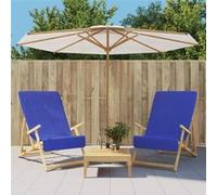 vidaXL Strandhanddoeken 2 st 400 g/mÂ² 60x135 cm stof koningsblauw362677 Bleu G