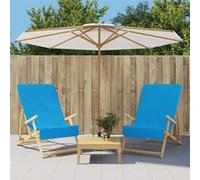 vidaXL Strandhanddoeken 2 st 400 g/mÂ² 60x135 cm stof turquoise362679 Turquoise G