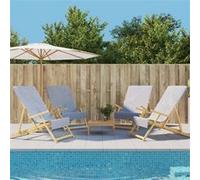 vidaXL Strandhanddoeken 4 st 400 g/mÂ² 60x135 cm stof grijs3157052 Gris G