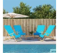 vidaXL Strandhanddoeken 4 st 400 g/mÂ² 60x135 cm stof turquoise3157060 Turquoise G