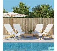 Strandhanddoeken 4 st 400 g/mÂ² 60x135 cm stof wit3157050