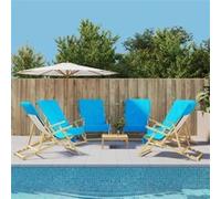 vidaXL Strandhanddoeken 6 st 400 g/mÂ² 60x135 cm stof turquoise3157061 Turquoise G