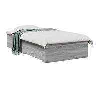 vidaXL Structure de lit avec tiroir Sonoma gris contreplaqué, base de lit moderne et minimaliste, design rectangulaire, bois ingénieur, solution peu encombrante