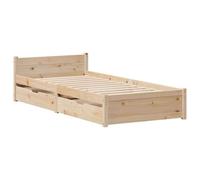 vidaXL Cadre de lit sans matelas 90 x 190 cm bois de pin massif marron